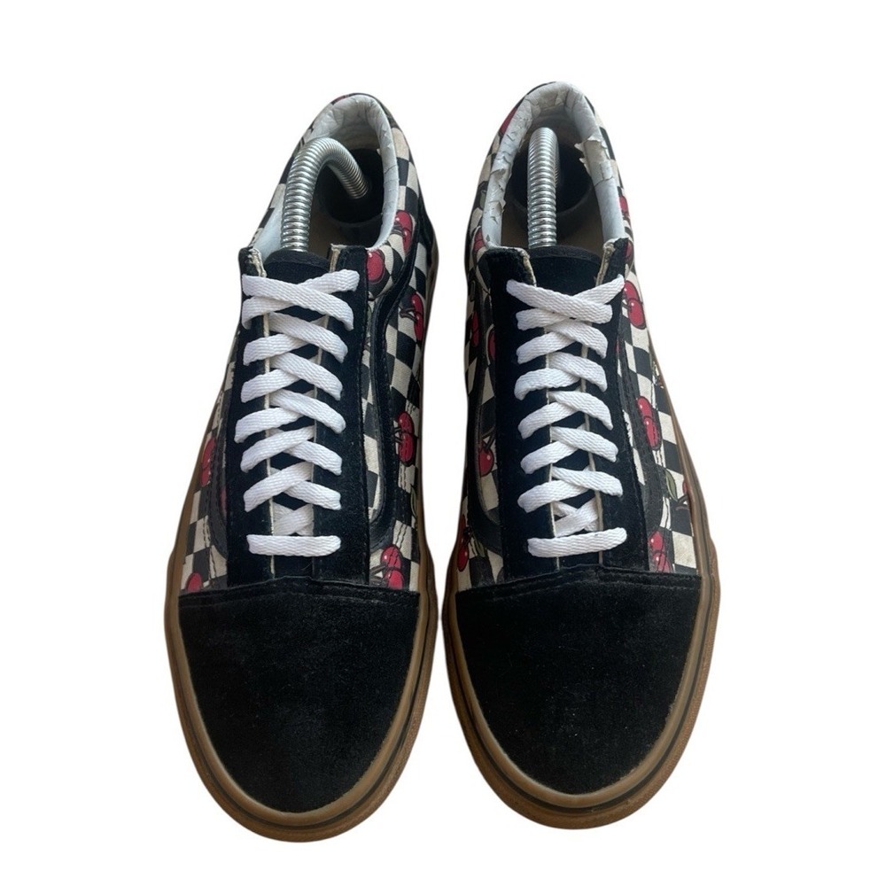 Vans‎ Cherry Checker Cherries Classic Lace Up Skate Shoes Men's Size 7 Gum Sole